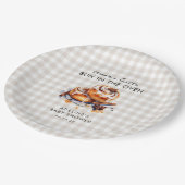 Little Bun in the Oven Baby Shower Pappteller (Schrägansicht)