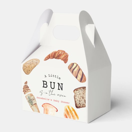 Little Bun in the Oven Bakery Pastries Baby Shower Geschenkschachtel (Vorderseite)