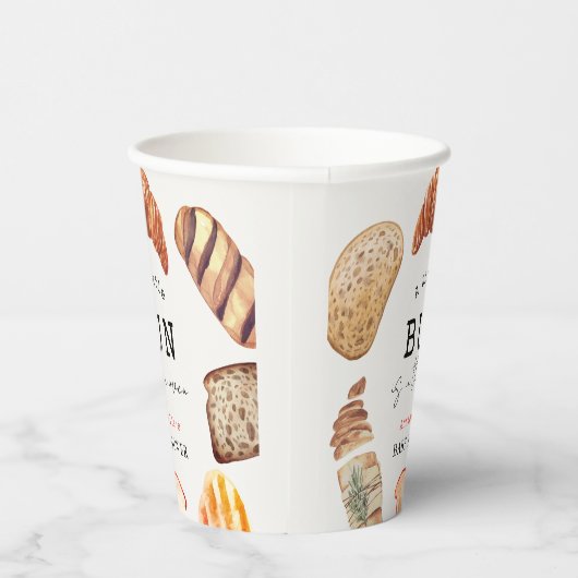 Little Bun in the Oven Bakery Pastries Baby Shower Pappbecher (Rechts)