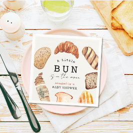 Little Bun in the Oven Bakery Pastries Baby Shower Serviette