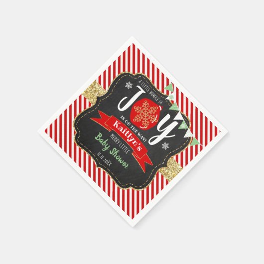 "Little Bundle of Joy" Weihnachtsdusche Serviette (Ecke)