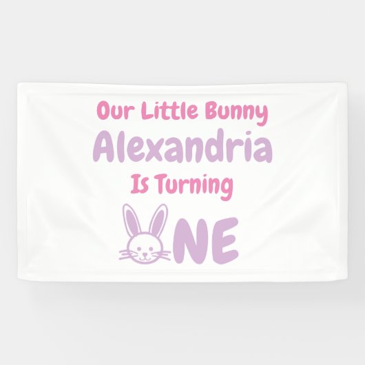 Little Bunny 1. Geburtstag Banner (Horizontal)