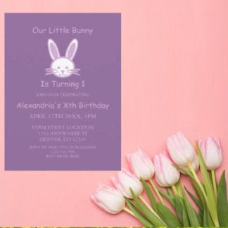 Little Bunny 1. Geburtstag Einladung