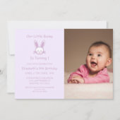 Little Bunny 1. Geburtstag Einladung (Vorderseite)