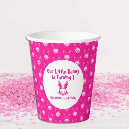Little Bunny 1. Geburtstag Papier Cups Pappbecher