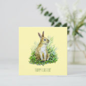 Little Bunny Aquarell Postcard Karte (Stehend Vorderseite)