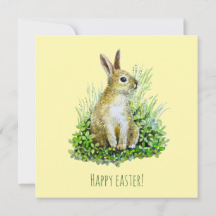 Little Bunny Aquarell Postcard Karte