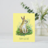 Little Bunny Aquarell Postcard Postkarte (Stehend Vorderseite)