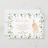 Little Bunny Baby Dusche Vielen Dank Dankeskarte (Vorderseite)