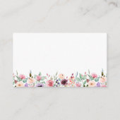 Little Bunny Baby Duwer Floral Diaper Raffle Begleitkarte (Rückseite)