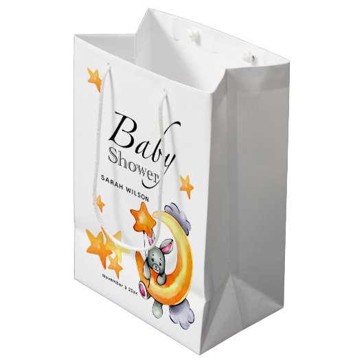 Little Bunny Baby Showbeutel Mittlere Geschenktüte (Vorderseite Schrägansicht)