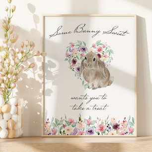 Little Bunny Baby Shower Gevor Table Poster