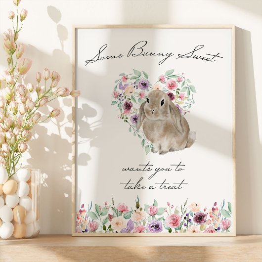 Little Bunny Baby Shower Gevor Table Poster