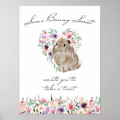 Little Bunny Baby Shower Gevor Table Poster (Vorne)