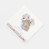 Little Bunny Baby Shower Liebe Herz Serviette (Ecke)