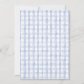 Little Bunny Blue Balloons Boy Baby Shower Einladung (Rückseite)