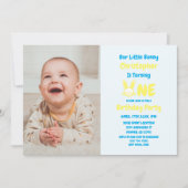 Little Bunny Boy 1. Geburtstag Einladung (Vorderseite)