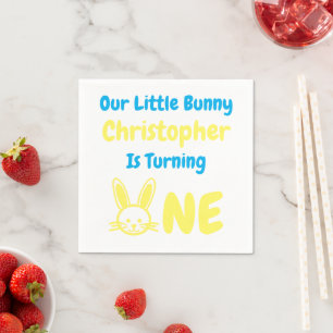 Little Bunny Boy 1. Geburtstag Serviette