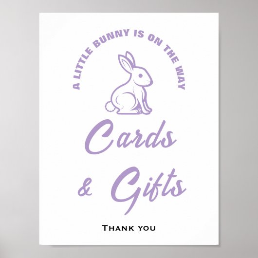 Little Bunny Easter Baby Showkarten & Geschenkguts Poster (Vorne)
