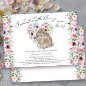 Little Bunny Floral Liebe Heart Baby Sprinkle Einladung