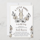 Little Bunny Gender Neutral Baby Dusche Einladung (Vorderseite)
