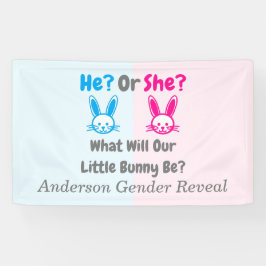 Little Bunny Gender Reveal Banner