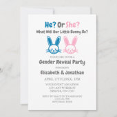 Little Bunny Gender Reveal Einladung (Vorderseite)