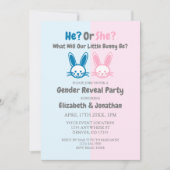 Little Bunny Gender Reveal Einladung (Vorderseite)