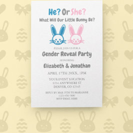 Little Bunny Gender Reveal Einladung