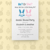 Little Bunny Gender Reveal Einladung