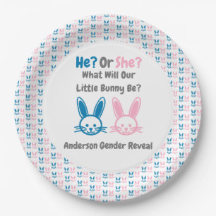 Little Bunny Gender Reveal Pappteller