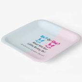 Little Bunny Gender Reveal Pappteller (Gewinkelt)