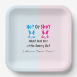 Little Bunny Gender Reveal Pappteller