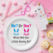 Little Bunny Gender Reveal Pappteller (Party)
