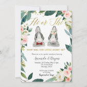 Little Bunny Gender Reveal Party Einladung (Vorderseite)