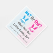 Little Bunny Gender Reveal Serviette (Ecke)