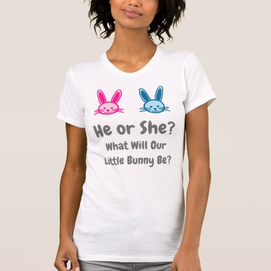 Little Bunny Gender Reveal T-Shirt (Vorderseite)