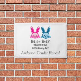 Little Bunny Gender Reveal Wimpel