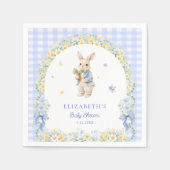 Little Bunny Gingham Boy Baby Shower Serviette (Vorderseite)