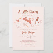 Little Bunny Girl Baby Dusche Einladung (Vorderseite)