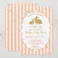 Little Bunny Girls Easter Baby Shower Einladung