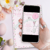 Little Bunny mit Balloon Jedes Alter Mädchen Gebur Einladung