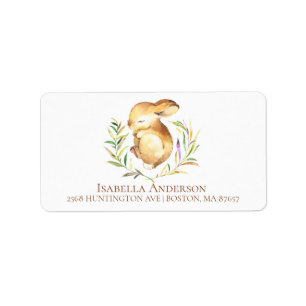 Little Bunny Neutral Baby Duwer Address Label Adressaufkleber