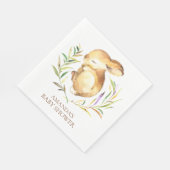 Little Bunny Neutral Baby Shower Paper Napkins Serviette (Ecke)