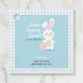Little Bunny Oaster Checkered Baby Dusche Geschenkanhänger (Vorderseite)