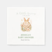 Little Bunny on Its Way Neutral Baby Shower  Serviette (Vorderseite)