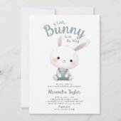 Little Bunny Overalls Niedlich Garden Baby Showdus Einladung (Vorderseite)