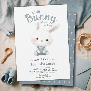 Little Bunny Overalls Niedlich Garden Baby Showdus Einladung
