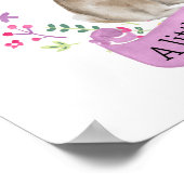 Little Bunny Personalisiert Spring Baby Dusche Poster (Ecke)