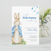 Little Bunny Peter Rabbit Kinderdusche Einladung (Stehend Vorderseite)